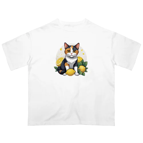 レモンと猫ちゃん オーバーサイズTシャツ