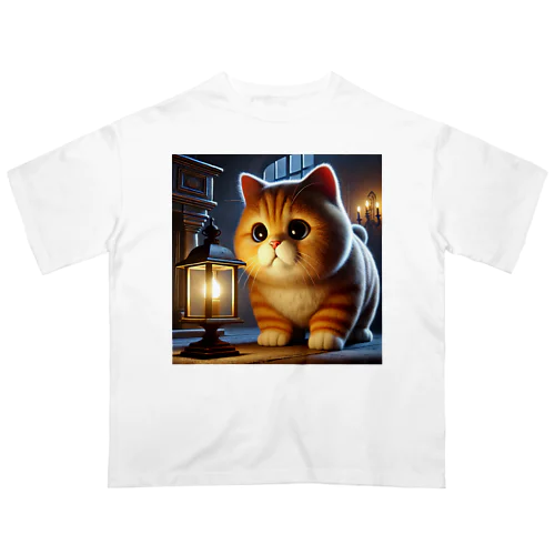 魔法のランタン子猫ちゃん オーバーサイズTシャツ