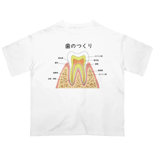 歯のつくり オーバーサイズTシャツ