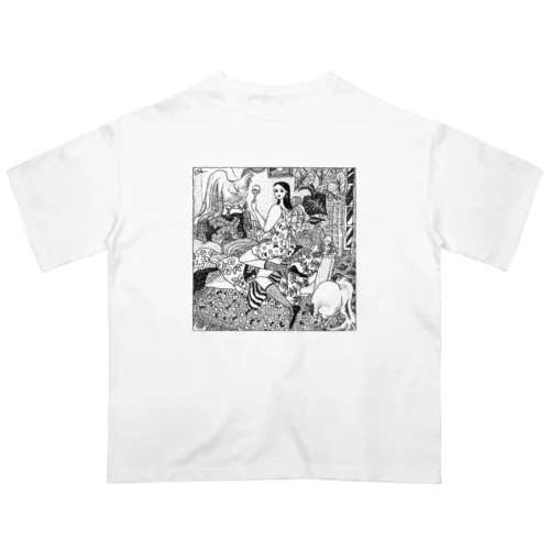 【私の瞳に乾杯】ペン画描き起こしグッズ Oversized T-Shirt