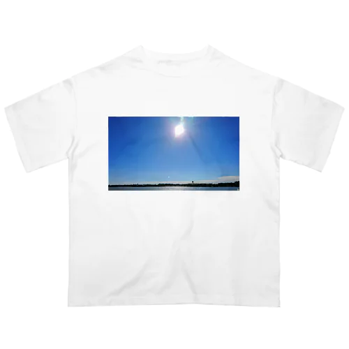 Blue【青天のミシシッピ川】 Oversized T-Shirt