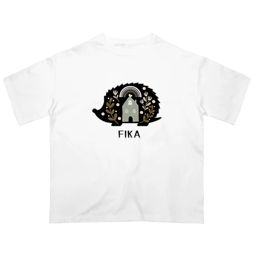 【FIKA 北欧 ハリネズミ】 Oversized T-Shirt