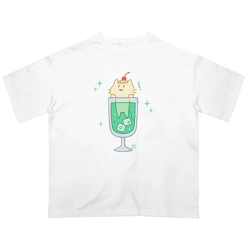 てくせねこ　クリームソーダ Oversized T-Shirt
