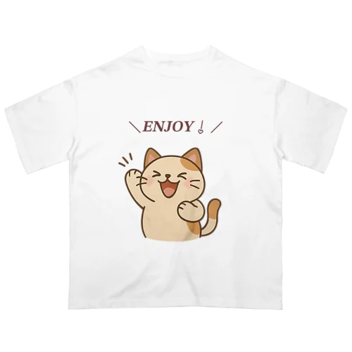 にゃんこTシャツ Oversized T-Shirt