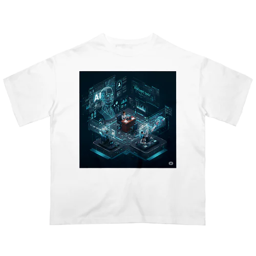 AIが導入されたオフィス Oversized T-Shirt