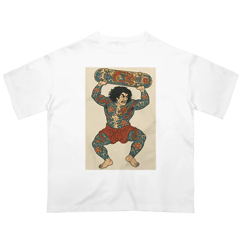 和柄イダー Oversized T-Shirt