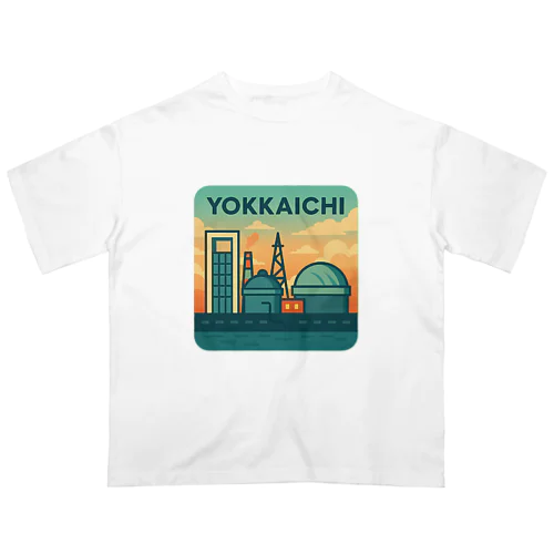 YOKKAICHIポップエンブレム（朝焼け） Oversized T-Shirt