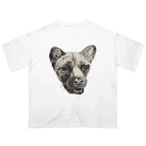父が本気で描いたはなドローイング Oversized T-Shirt