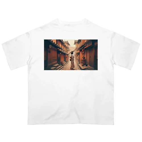 Tシャツ　日本の街並み3 Oversized T-Shirt
