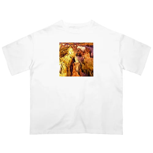 捕らわれの土ロボット模様 Oversized T-Shirt