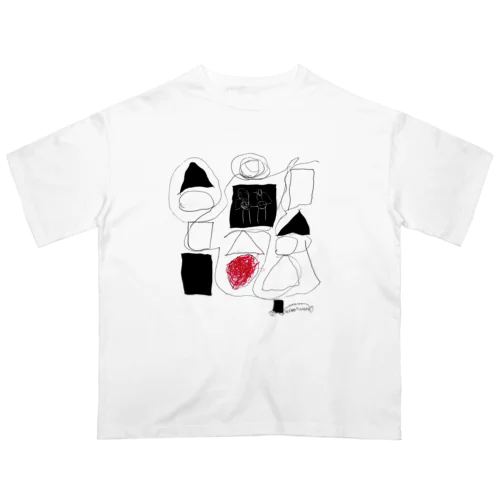 4歳の子どもがお絵描きしたTシャツ Oversized T-Shirt