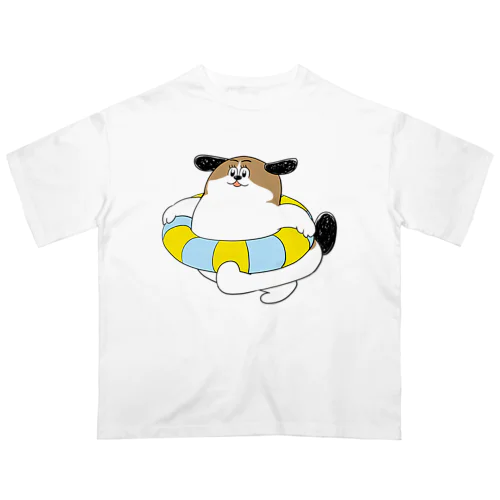 もじゃまるうきわ Oversized T-Shirt