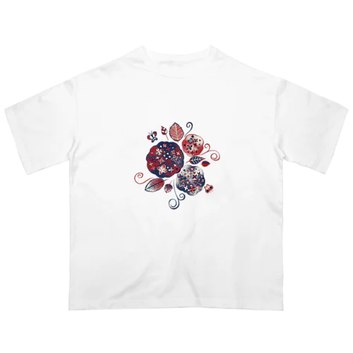 【日本レトロ#17】あじさい Oversized T-Shirt