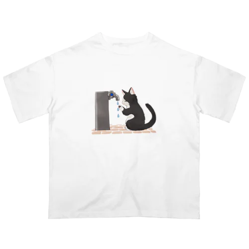 手洗い猫 Oversized T-Shirt