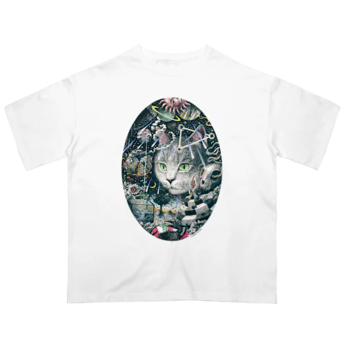 猫と惑星 Oversized T-Shirt