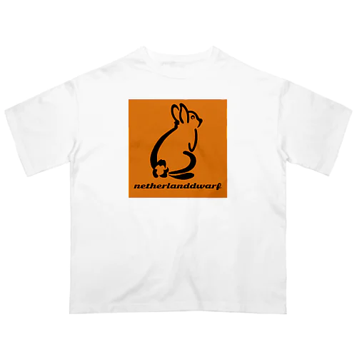 うさぎ　03　ネザーランドドワーフ オーバーサイズTシャツ