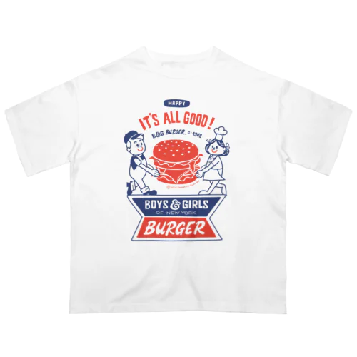 ハンバーガー＆BOY＆GIRL Oversized T-Shirt