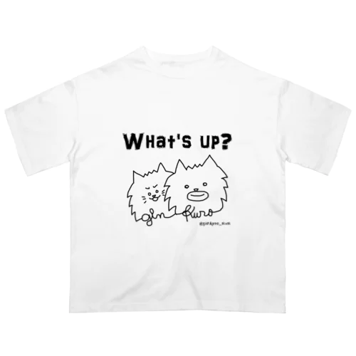 @ginkuro_mam【What's up?】 Oversized T-Shirt