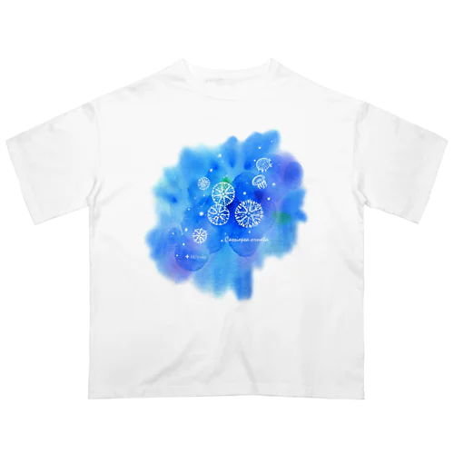 サカサクラゲと海の花 オーバーサイズTシャツ