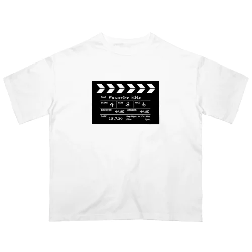映画撮影 カチンコ オーバーサイズTシャツ