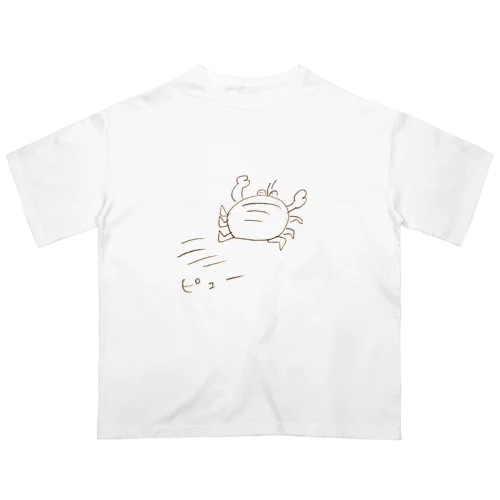 走り去るカニ オーバーサイズTシャツ