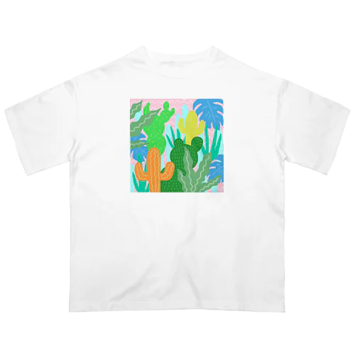 カラフルプランツ🌵🌿🍀 オーバーサイズTシャツ