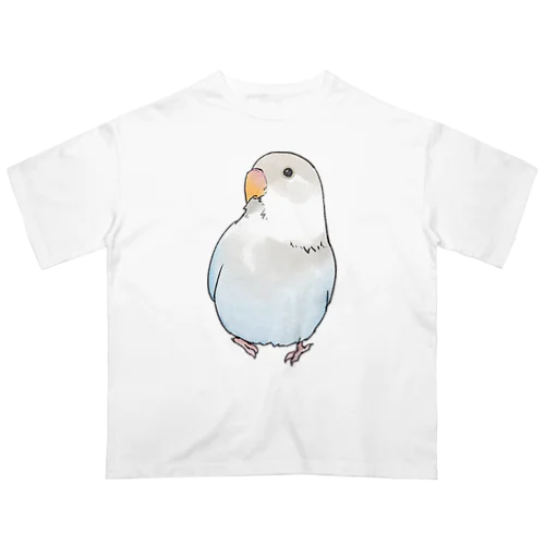 おすましコザクラインコ　らむねちゃん【まめるりはことり】 オーバーサイズTシャツ