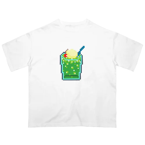 ドッド絵メロンクリームソーダ オーバーサイズTシャツ