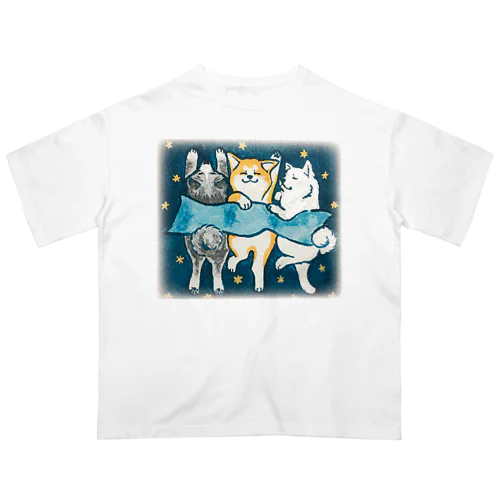 秋田犬夢の中 オーバーサイズTシャツ