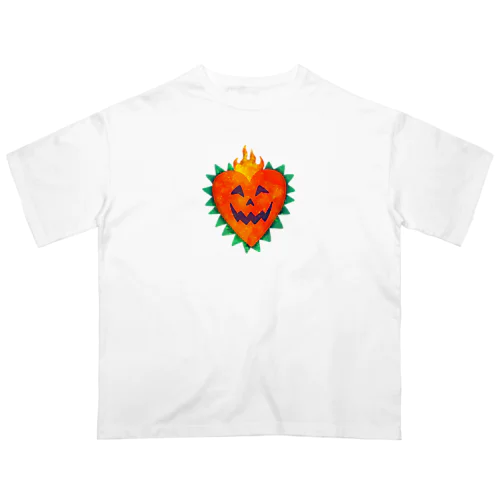 🧡🎃Halloween heart pumpkin🎃🧡 Oversized T-Shirt