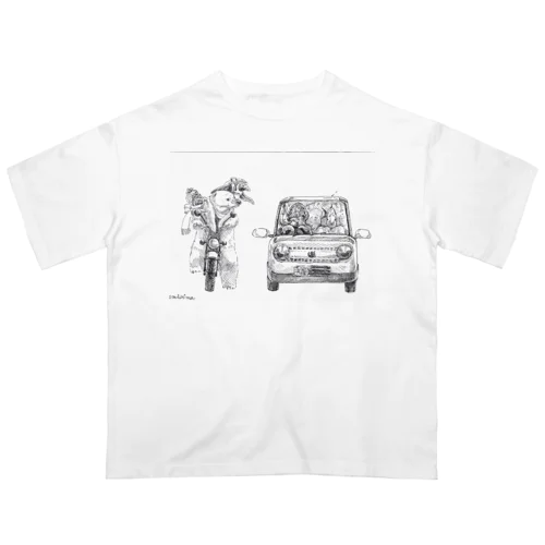 隣の車が何だかおかしい オーバーサイズTシャツ