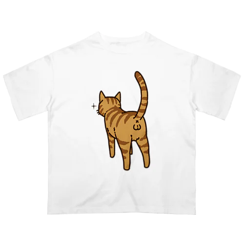 ねこけつω（茶トラ） オーバーサイズTシャツ