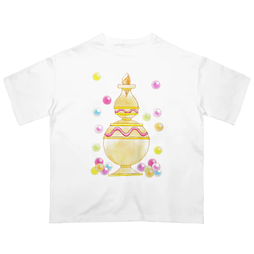 魔法少女の不思議な香水瓶と魔法玉石 オレンジ Oversized T-Shirt