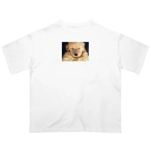 ゴールデンレトリバーの子犬 オーバーサイズTシャツ