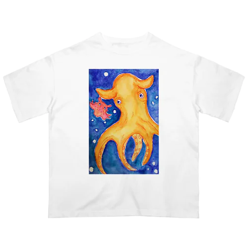 水族館シリーズ。メンダコの親子。 Oversized T-Shirt