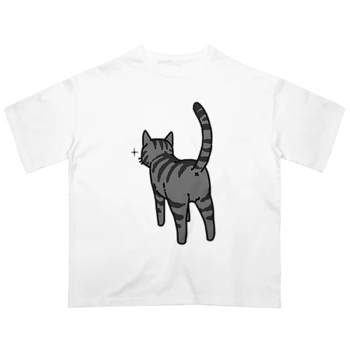 ねこけつ（サバトラ） オーバーサイズTシャツ