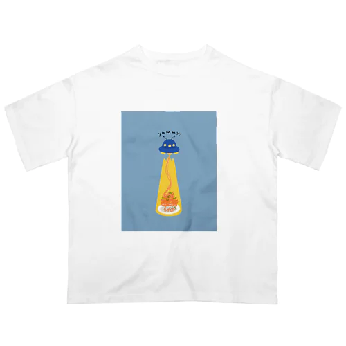 ナポリタン泥棒(blue) オーバーサイズTシャツ