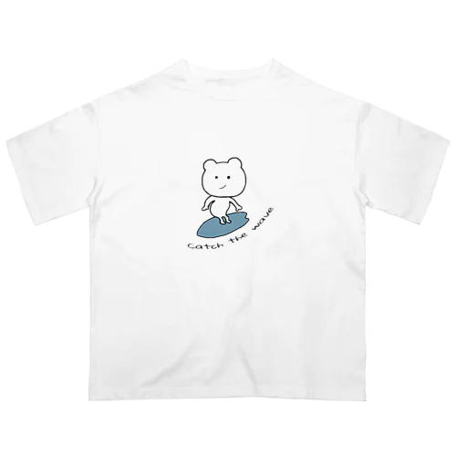 サーファーくまたろ　サーフィン オーバーサイズTシャツ