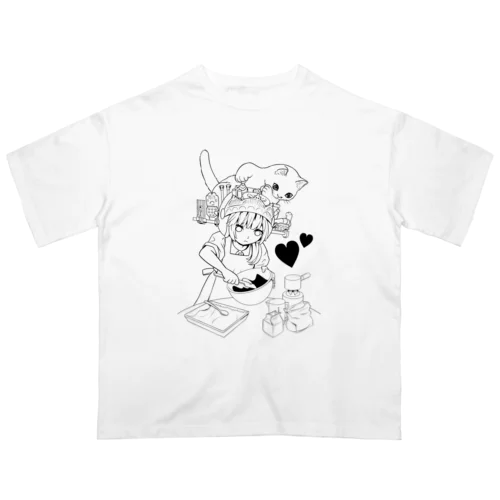 猫(操縦)型：　チョコは劇薬 オーバーサイズTシャツ