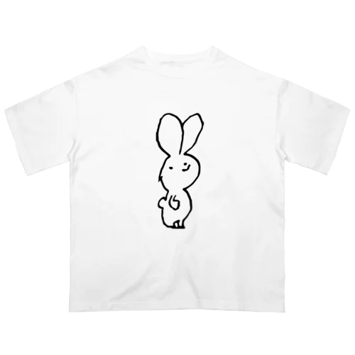 うさぎさん文庫うさぎ オーバーサイズTシャツ