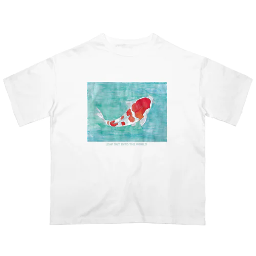 鯉の旅立ち　Carp's Departure Oversized T-Shirt