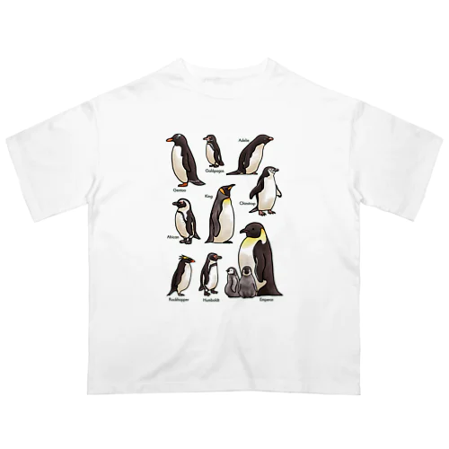 ペンギンだらけ Oversized T-Shirt