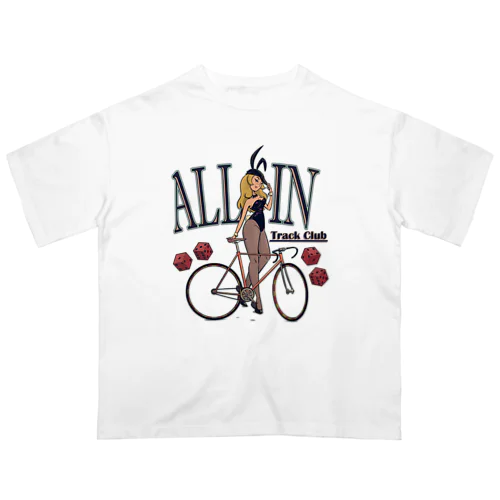 "ALL IN -Track Club-" Oversized T-Shirt