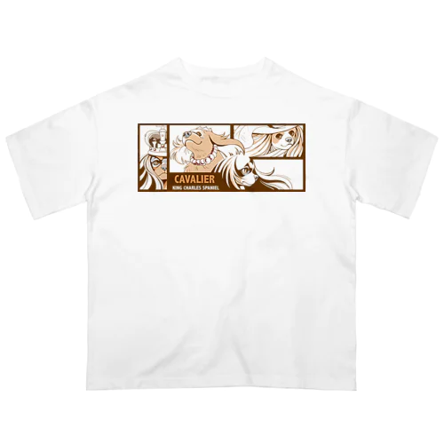 アメコミ風キャバリア（セピア） Oversized T-Shirt