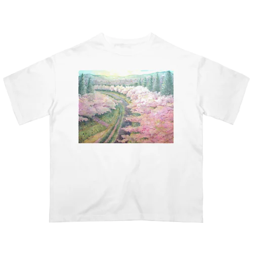 桜の海 オーバーサイズTシャツ