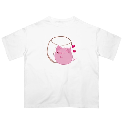 ぶたくんとマシュマロ Oversized T-Shirt