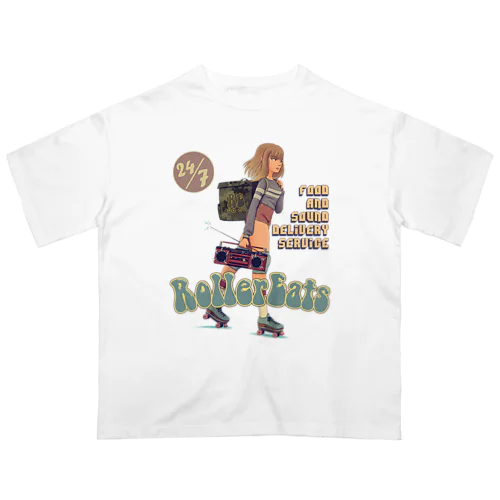 "ROLLER EATS" オーバーサイズTシャツ