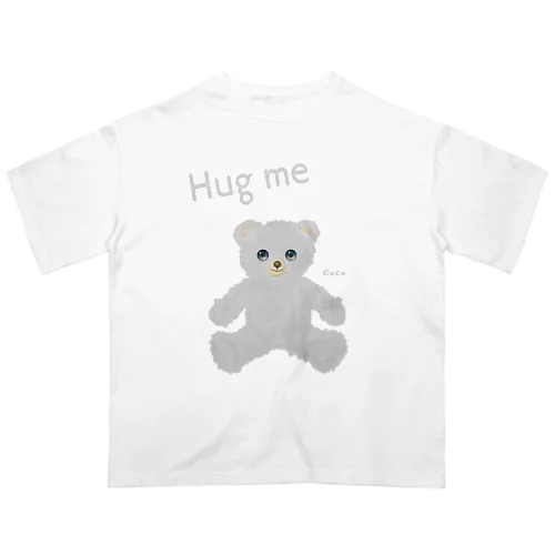 【Hug me】（白くま） Oversized T-Shirt