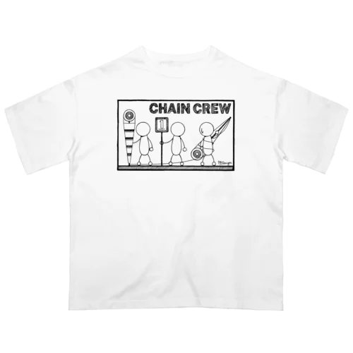 PBスティック君 CHAIN CREW Oversized T-Shirt