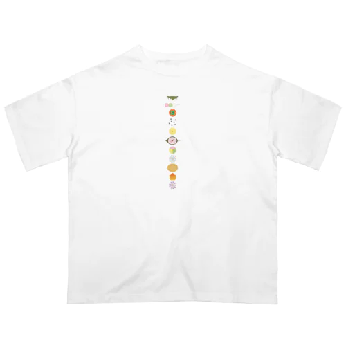 やさしい色合いの和菓子のセット オーバーサイズTシャツ